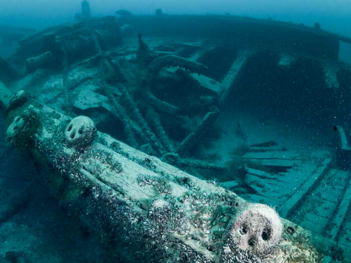 Deadeyes on a Deep Shipwreck in the Great Lakes